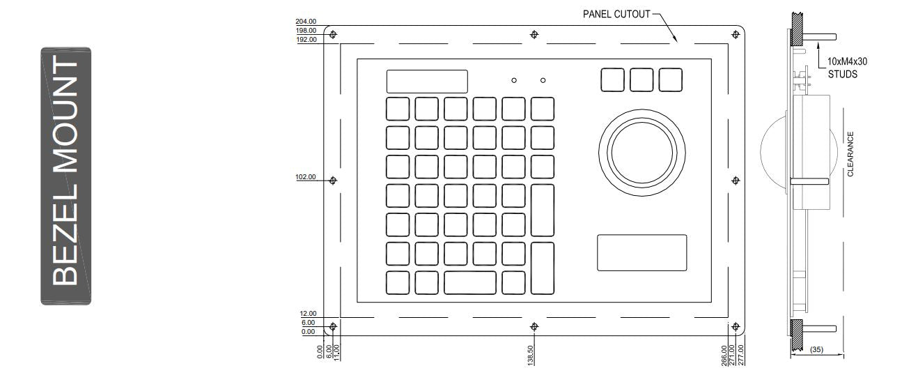 CKS 42T Series Ergonomic Keyboard with Integrated Trackball - Perfect for Office, Gaming & CAD Design Workstations