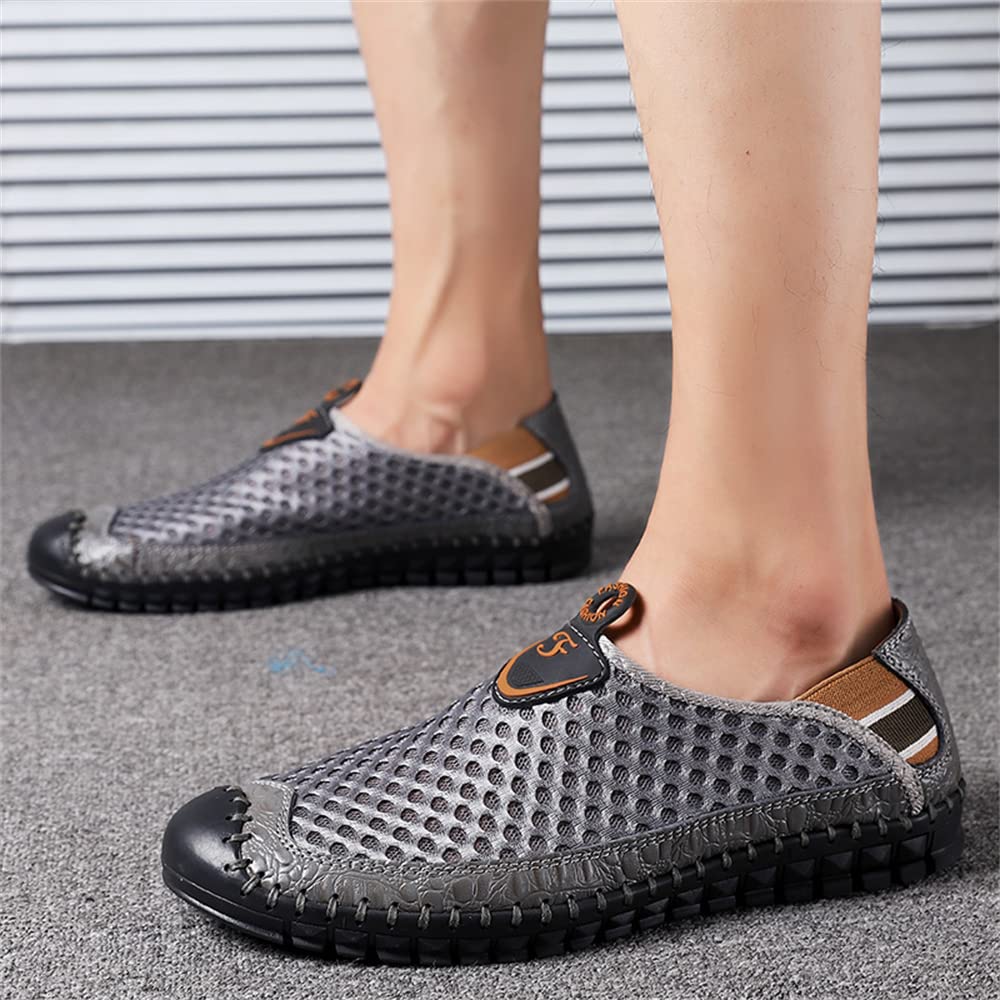**Men's Water Shoes - Quick-Dry Mesh Slip-On Loafers for Walking, Beach, Pool & Outdoor Activities**