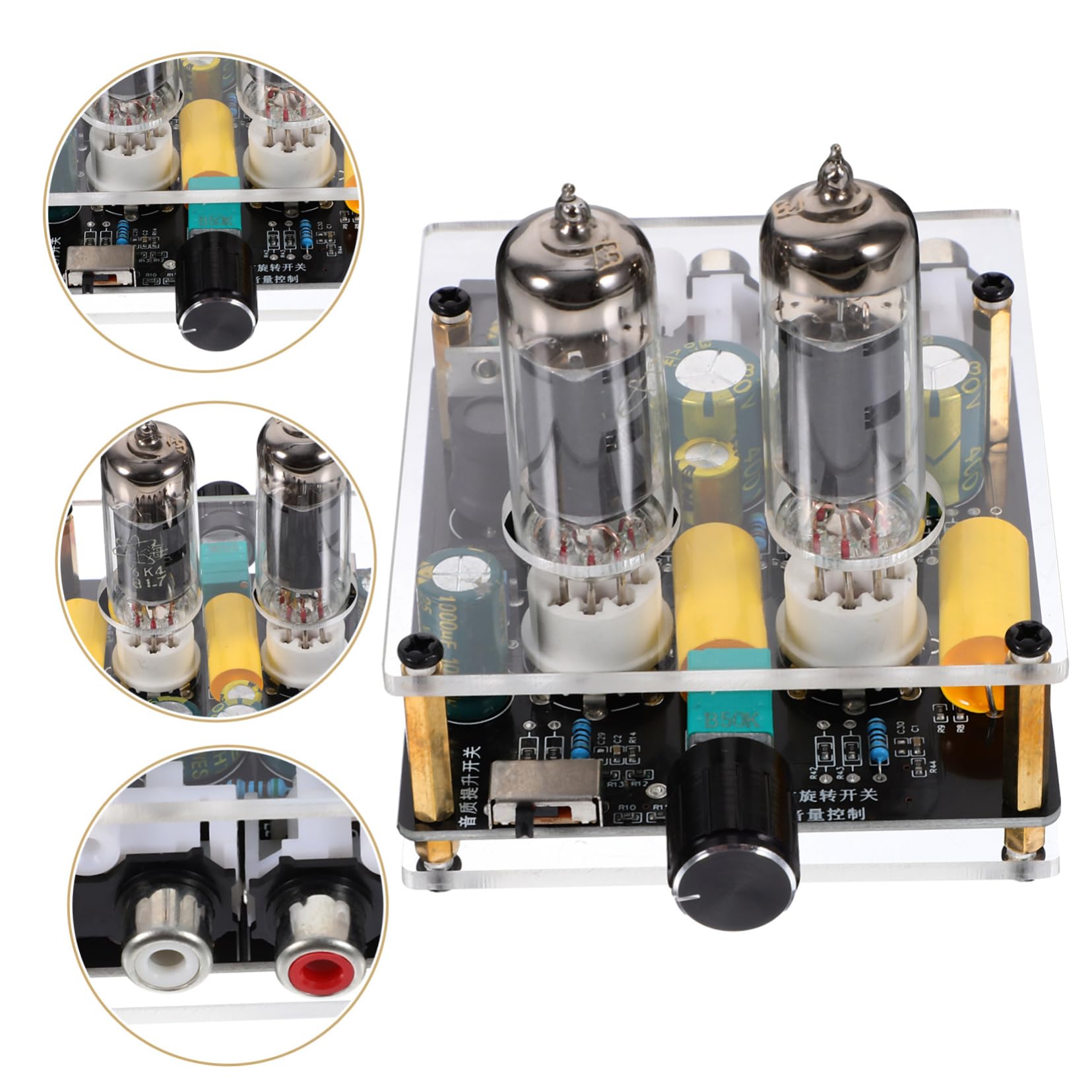 Jojofuny Vacuum Tube Phono Preamp for Turntable - High Fidelity Audio Preamplifier with Tube Board - Perfect for Vinyl Record Players & Hi-Fi Sound Systems