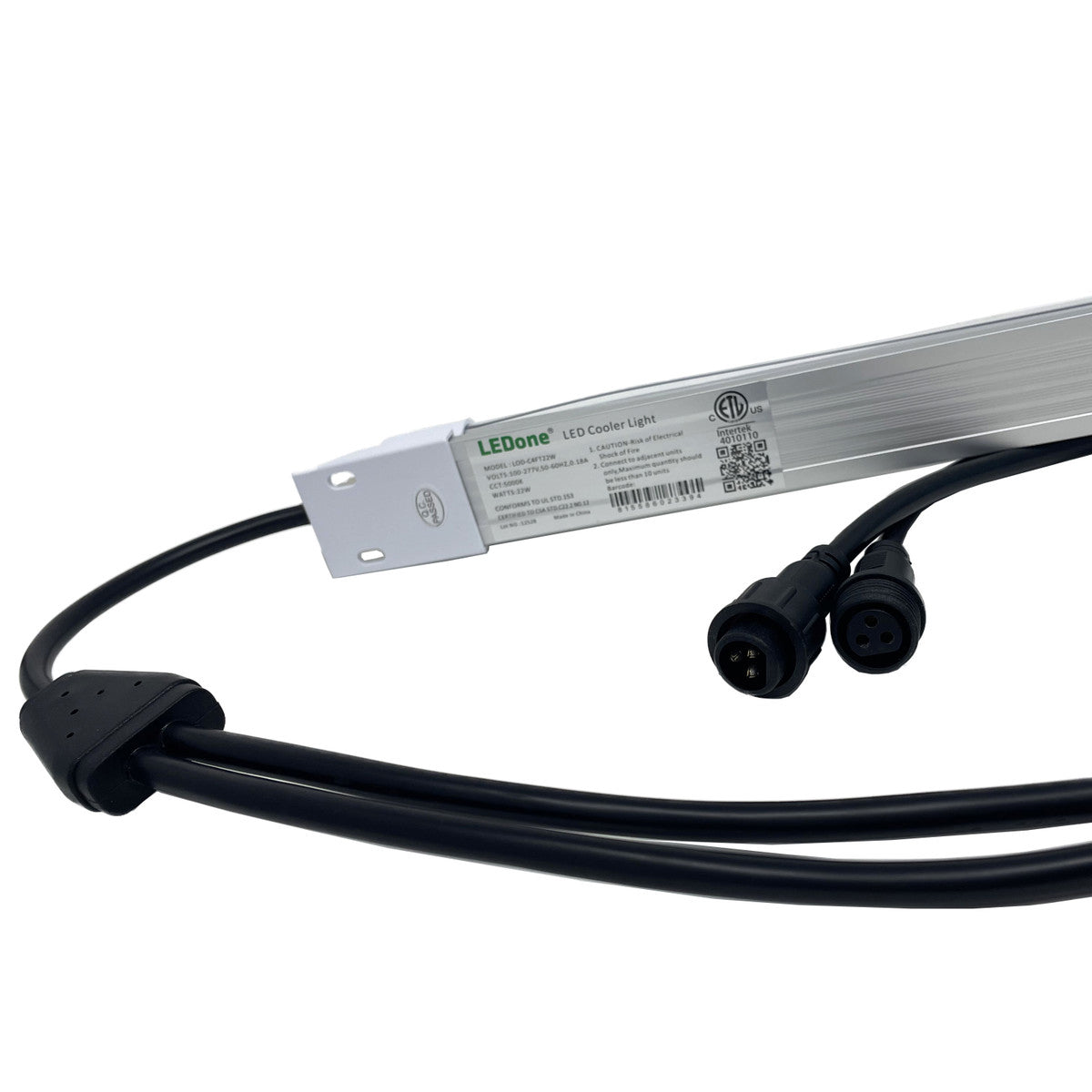 5ft LED Cooler Light - 24W, 3000 Lumens, 5000K Bright White - Energy Efficient Refrigerator Display Lighting for Supermarkets, Grocery Stores & Commercial Freezers