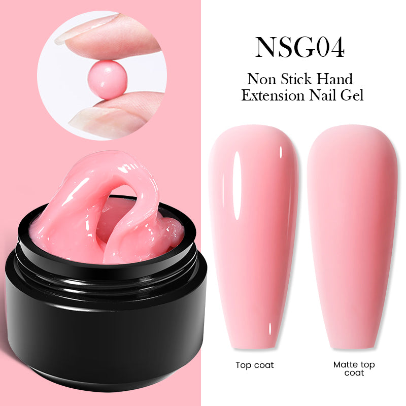 Non-Stick Hand Extension Nail Gel - NSG04 Pink 15ml | Long-Lasting Professional Nail Polish for Salon & Home Manicures | Perfect for Nail Art, Extensions & DIY Beauty Care