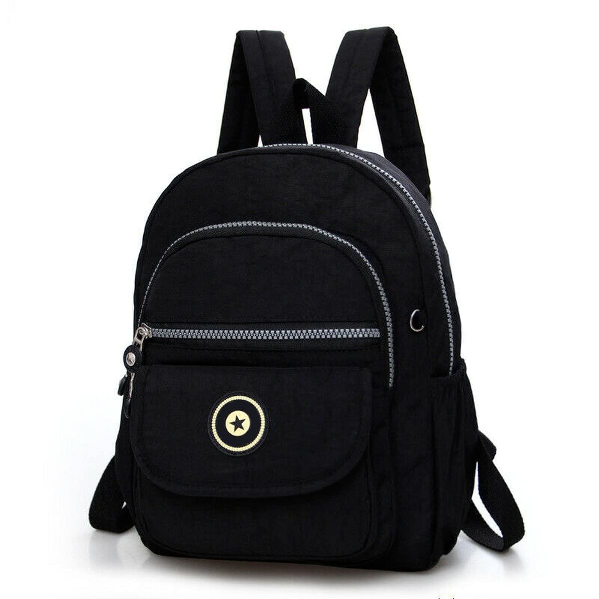 **Women's Small Mini Backpack Purse - Waterproof Nylon Lightweight Travel Backpack for Girls & Teens - Perfect for School, Work, Gym & Daily Use (Black)**