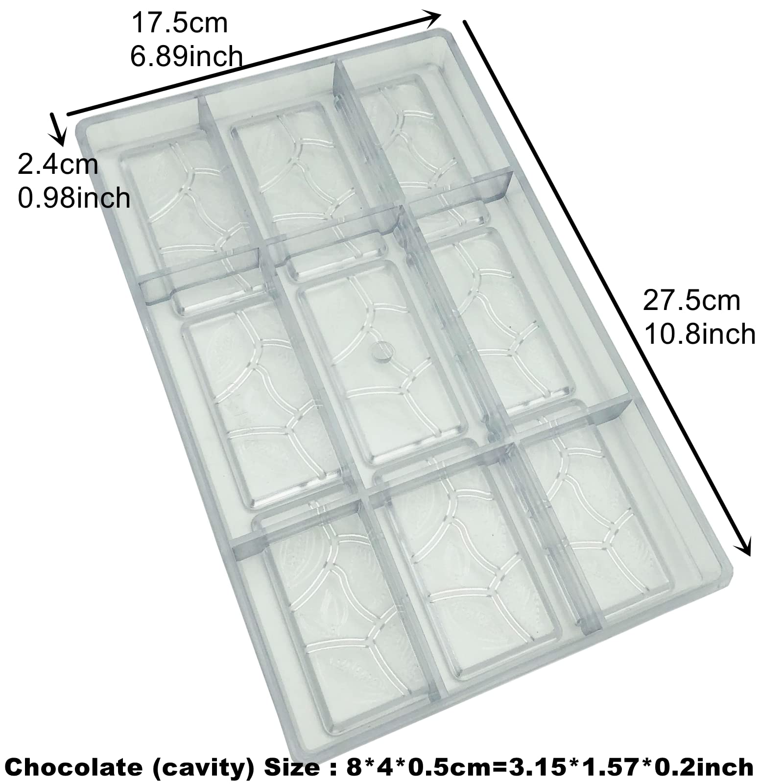 Premium Polycarbonate Chocolate Mold for DIY Candy Making - Cocoa Leaves Design - Perfect for Baking, Cake Decorating & Holiday Treats