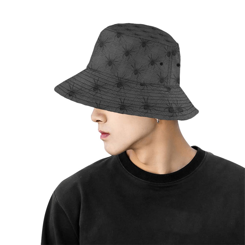 Black Spiders Bucket Hat for Men & Women - Stylish Sun Protection Outdoor Hat for Hiking, Fishing, and Beach Activities