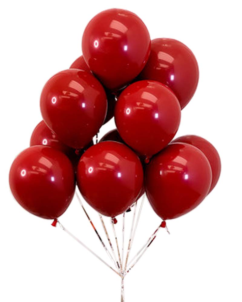 50pcs 10 Inch Red Ruby Latex Balloons - Premium Thick Double Layer Party Balloons for Wedding, Valentine's Day, Bridal Shower & Anniversary Decorations - Perfect for Romantic Events & Heart-Shaped Balloon Arches