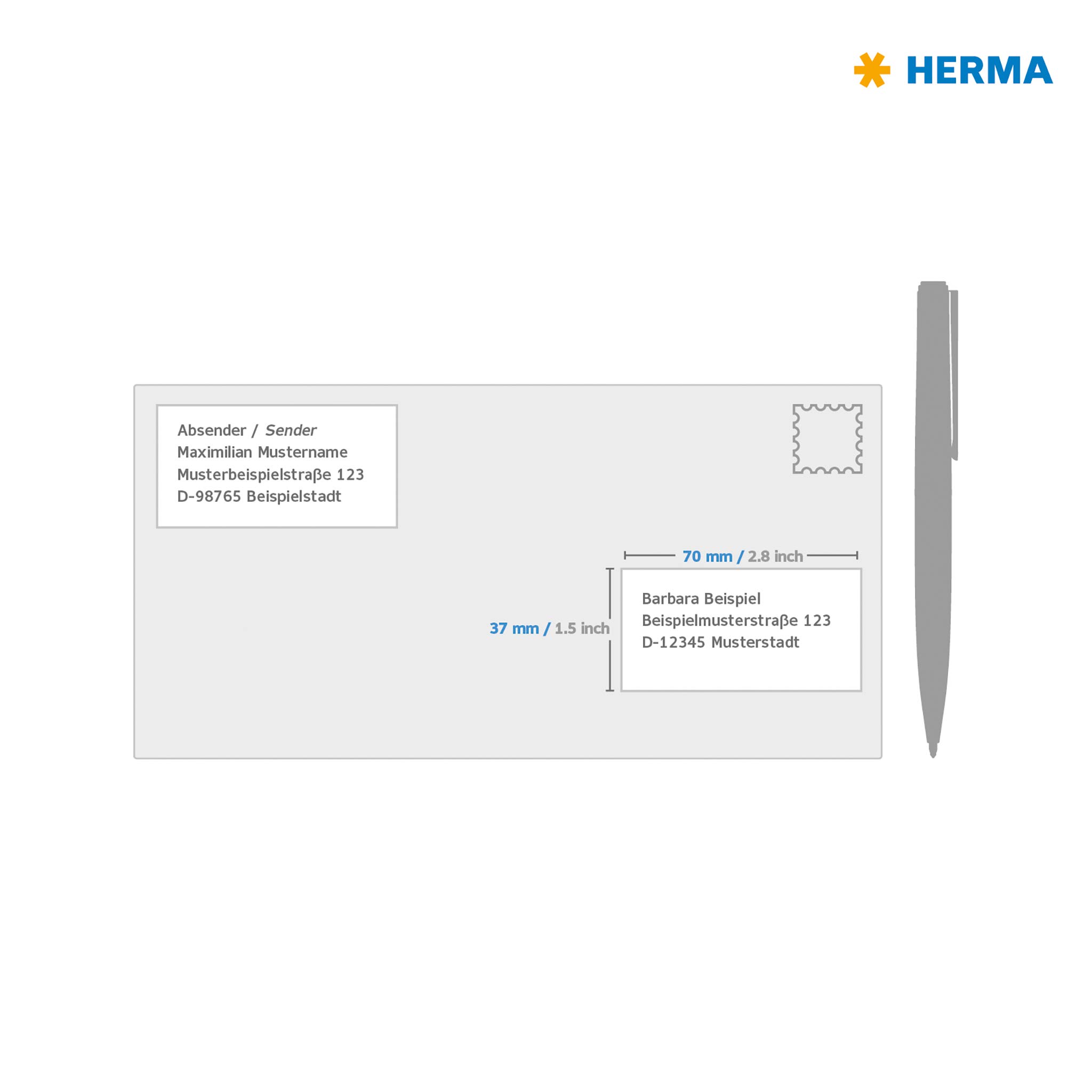 HERMA 4469 Self Adhesive Colored Labels - 480 Blank Removable Stickers (70x37mm, 24 per A4 Sheet, 20 Sheets) for Laser & Inkjet Printers - Perfect for Organizing, Color Coding & Mailing (Green)