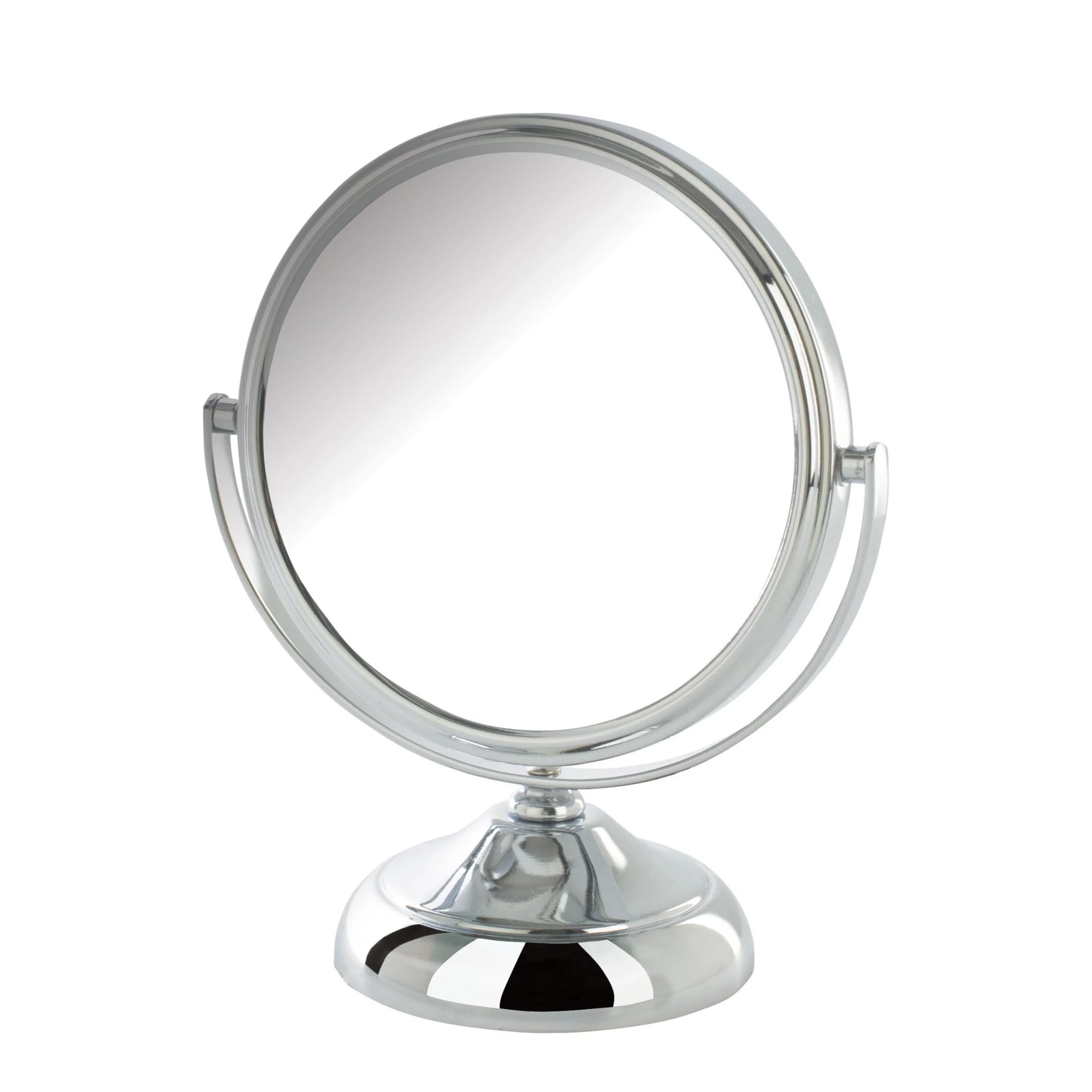 Model's Choice JERDON Tabletop Vanity Makeup Mirror with Chrome Finish – 5.5” Diameter Mirror with 5X-1X Magnification – Perfect for Home Makeup, Salon, and Travel Use – Model MC247C