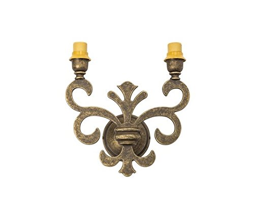2-Light Brass Wall Sconce - Vintage Industrial Lighting Fixture for Living Room, Bedroom & Hallway Decor