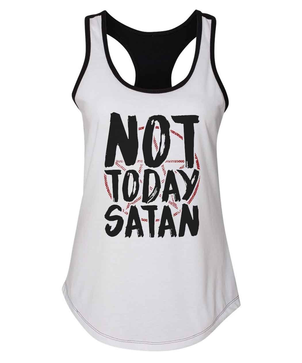 Trendy Women's Religious Motivational Tank Top - 'Not Today Satan' Inspirational Tee for Church, Gym & Everyday Wear