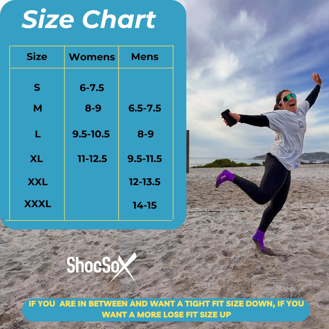 Premium Beach Volleyball & Sand Soccer Socks with Armor-Grade Soles - Longest Lasting Performance Socks for Outdoor Sports & Beach Activities