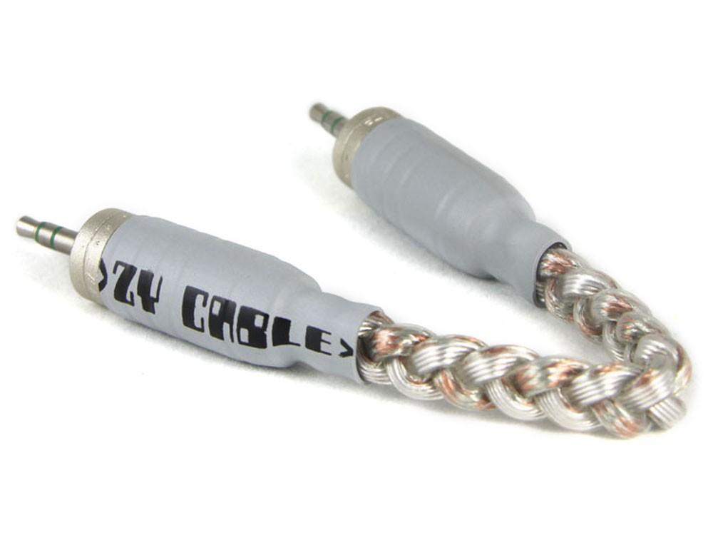 High-Quality ZY HiFi Cable 3.5mm Male to Male Stereo Audio Cable with Noah's Ark & Canare F12 Plug (Silver) - Perfect for Home Audio, Studio Recording & Portable Devices