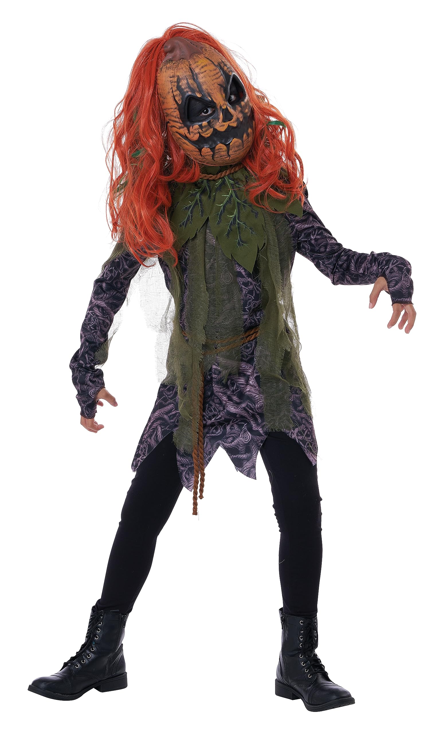 Girl's Pumpkin Monster Halloween Costume - Cute & Spooky Outfit for Trick or Treating, Costume Parties & Photo Shoots
