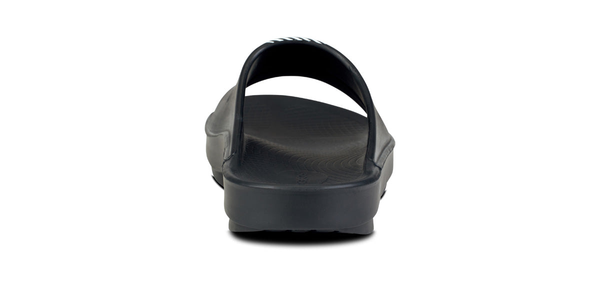 FJ X OOFOS Men's OOahh Sport Slide Sandal - Black | Recovery Footwear for Athletes & Active Lifestyles | Perfect for Post-Workout, Poolside & Casual Wear
