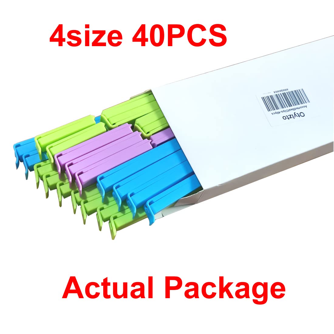 40 PCS Multi-Size Food Bag Clips - Airtight Kitchen Sealing Clips for Chips, Snacks & Groceries | Perfect for Pantry Organization & Food Freshness