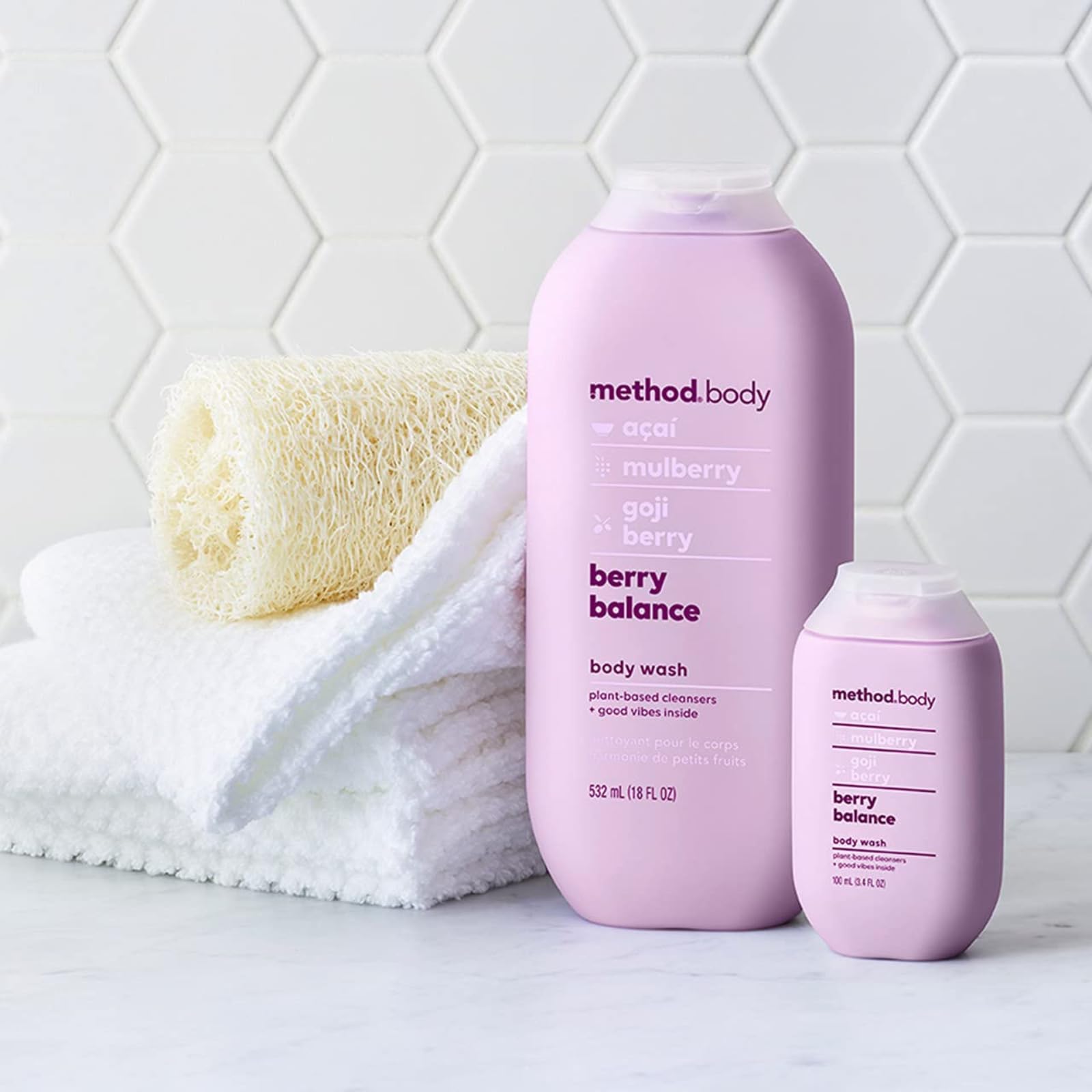 Method Pure Peace & Berry Balance Body Wash - Hydrating & Refreshing for Daily Shower & Bath | Vegan & Cruelty-Free