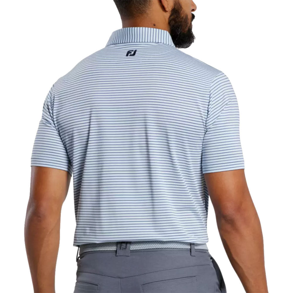 FootJoy Emory Stripe Lisle Men's Golf Polo Shirt - Moisture-Wicking & UV Protection for Comfortable Golfing & Outdoor Activities