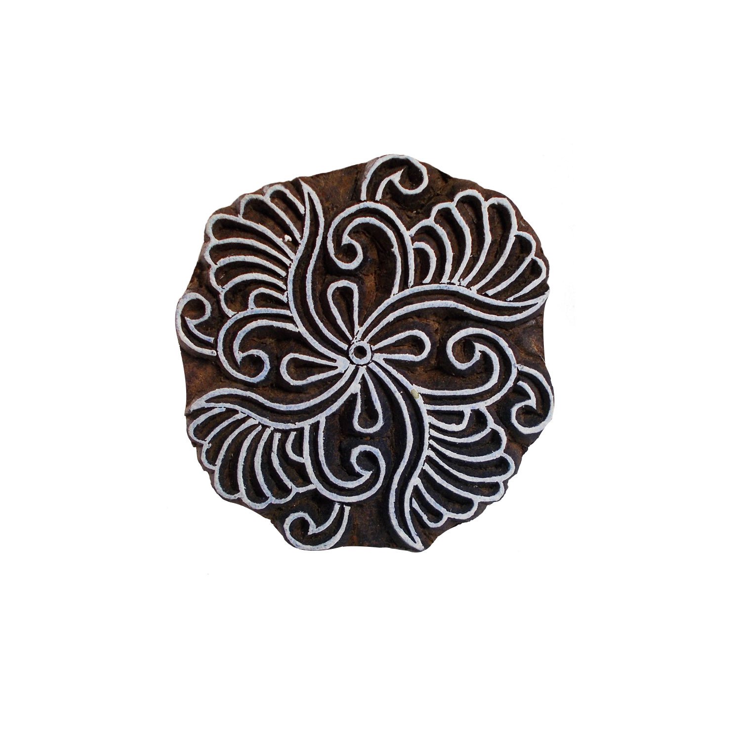 Handmade Wooden Printing Blocks - Floral, Grape & Tree Designs for Pottery, Textile, Soap, Fabric, Scrapbooking & Clay Crafts | DIY Stamps for Home Decor, Gift Making & Artistic Projects