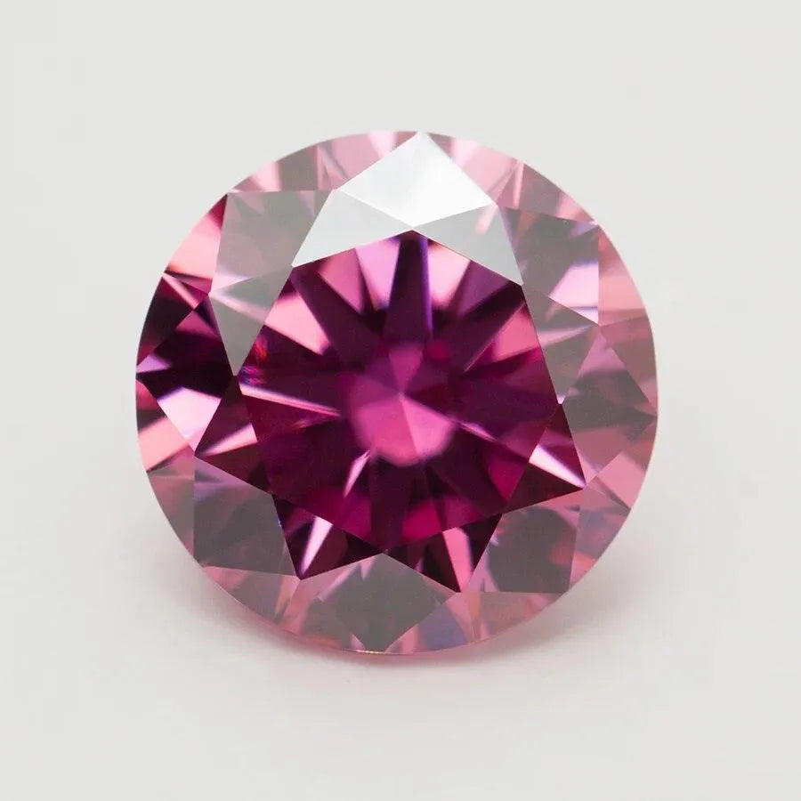 Loose Moissanite Stones - Pink, Black, Green, Blue, Yellow, Purple, Gray, Red | Round Cut GRA Certified Diamonds & Gemstones for Jewelry Making, Engagement Rings & Wedding Bands