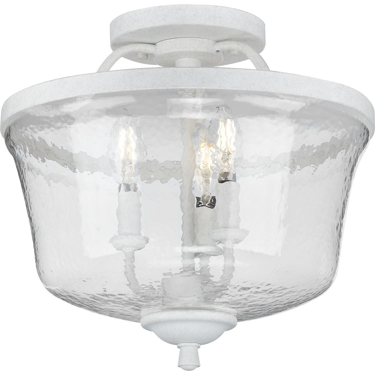 Bowman Collection 3-Light Semi Flush Mount Ceiling Light Fixture - Convertible to Pendant or Chandelier - Perfect for Bedroom, Living Room, or Dining Room Lighting