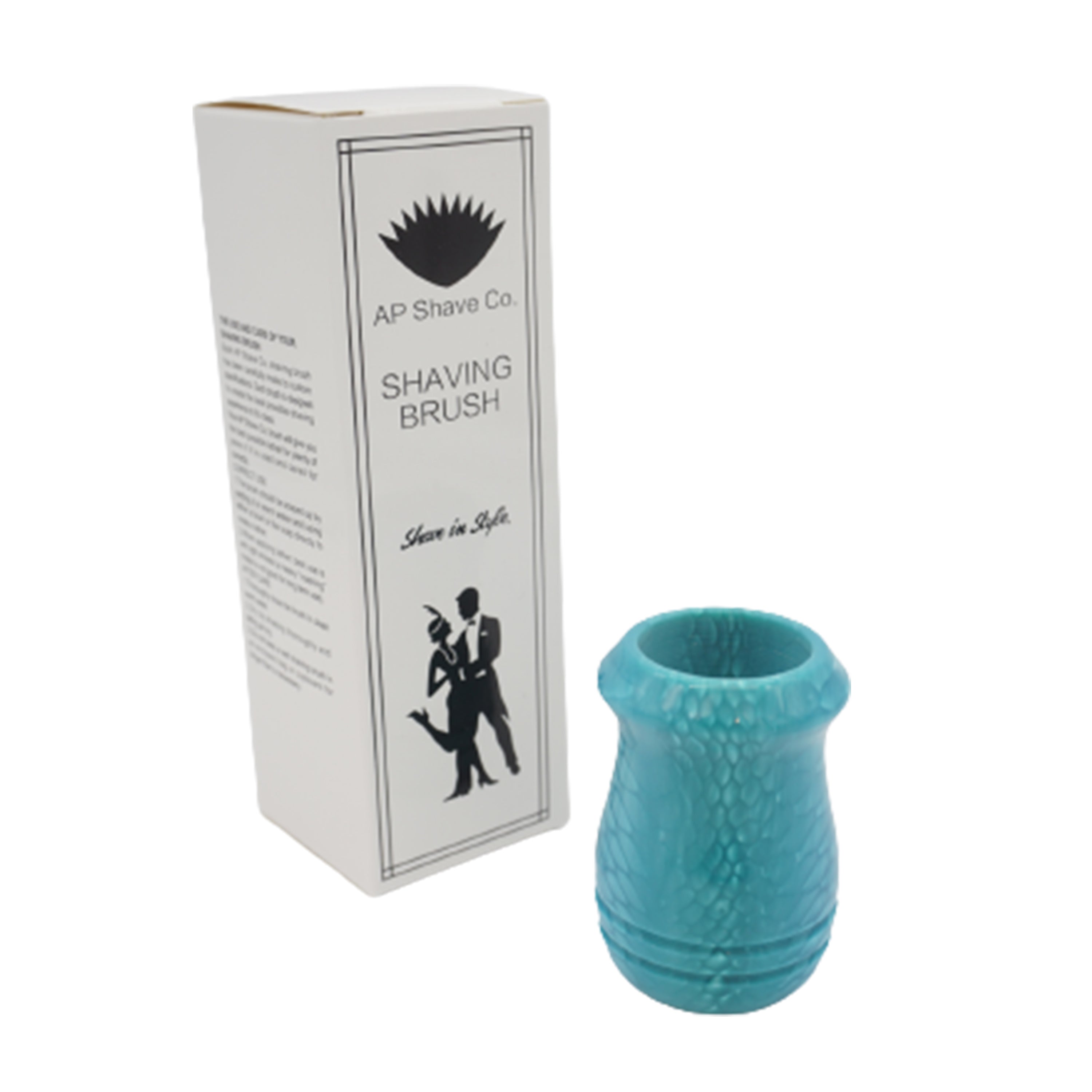 Premium Blue Snakeskin Handcrafted Shaving Brush Handle - Fits 24mm & 26mm Knots - Perfect for Wet Shaving & Grooming Gifts for Men