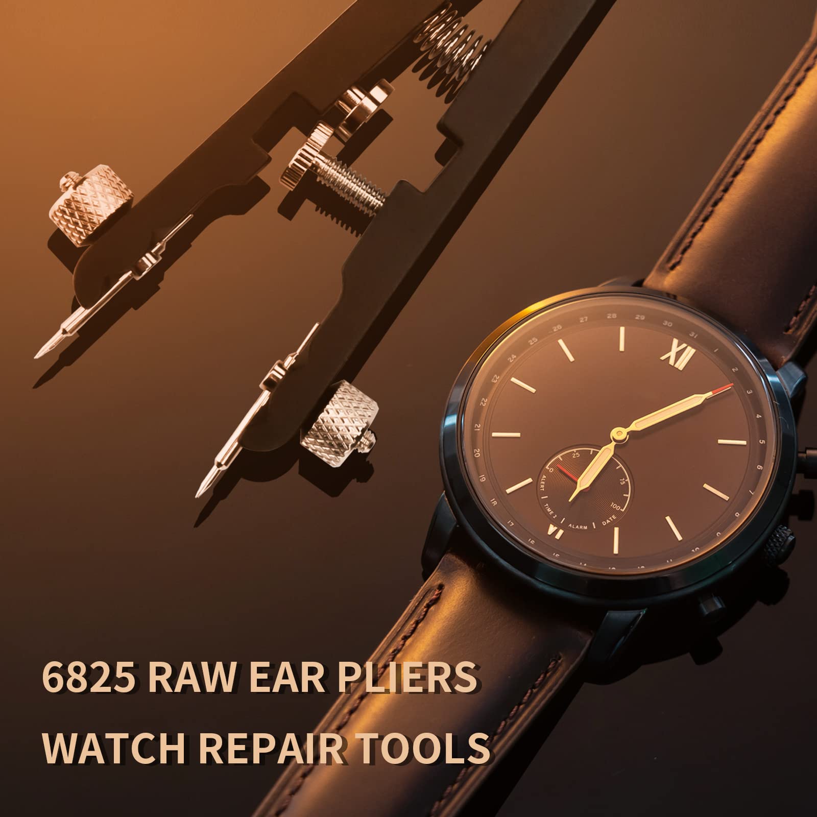 Watch Spring Bar Pliers Tool Kit with 8 Durable Tips, Professional Watch Repair Tweezers for Bracelet Strap Band Removal & Link Adjustment - Essential Watchmaker Tool for DIY Enthusiasts & Jewelers