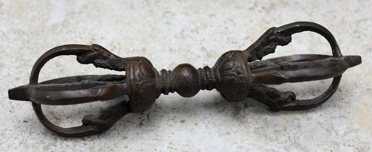6 Inch Tibetan Buddhist Dorje Vajra Ritual Scepter - Perfect for Meditation, Yoga, and Spiritual Ceremonies