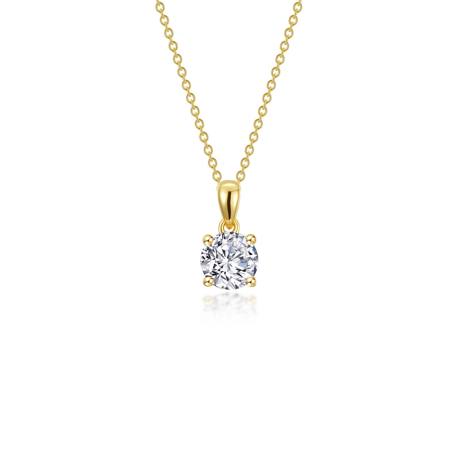 0.85 CTW 4 Prong Solitaire Necklace - Dainty Diamond Pendant for Women - Perfect for Valentine's Day, Anniversary & Everyday Elegance