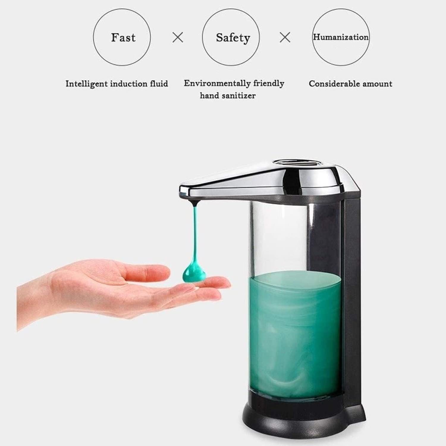 Automatic Touchless Soap Dispenser - 500ml Smart Sensor Hand Soap Dispenser for Bathroom, Kitchen & Hotel | Hygienic No-Touch Operation (Color: Black) - Perfect for Home, Office & Public Spaces