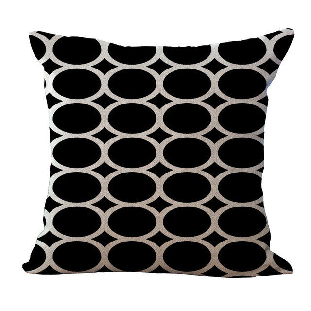 Stylish Black and White Abstract Pillow Cases - Soft & Breathable Bedding for Home Decor, Living Room, Bedroom - Perfect for Modern & Minimalist Interiors