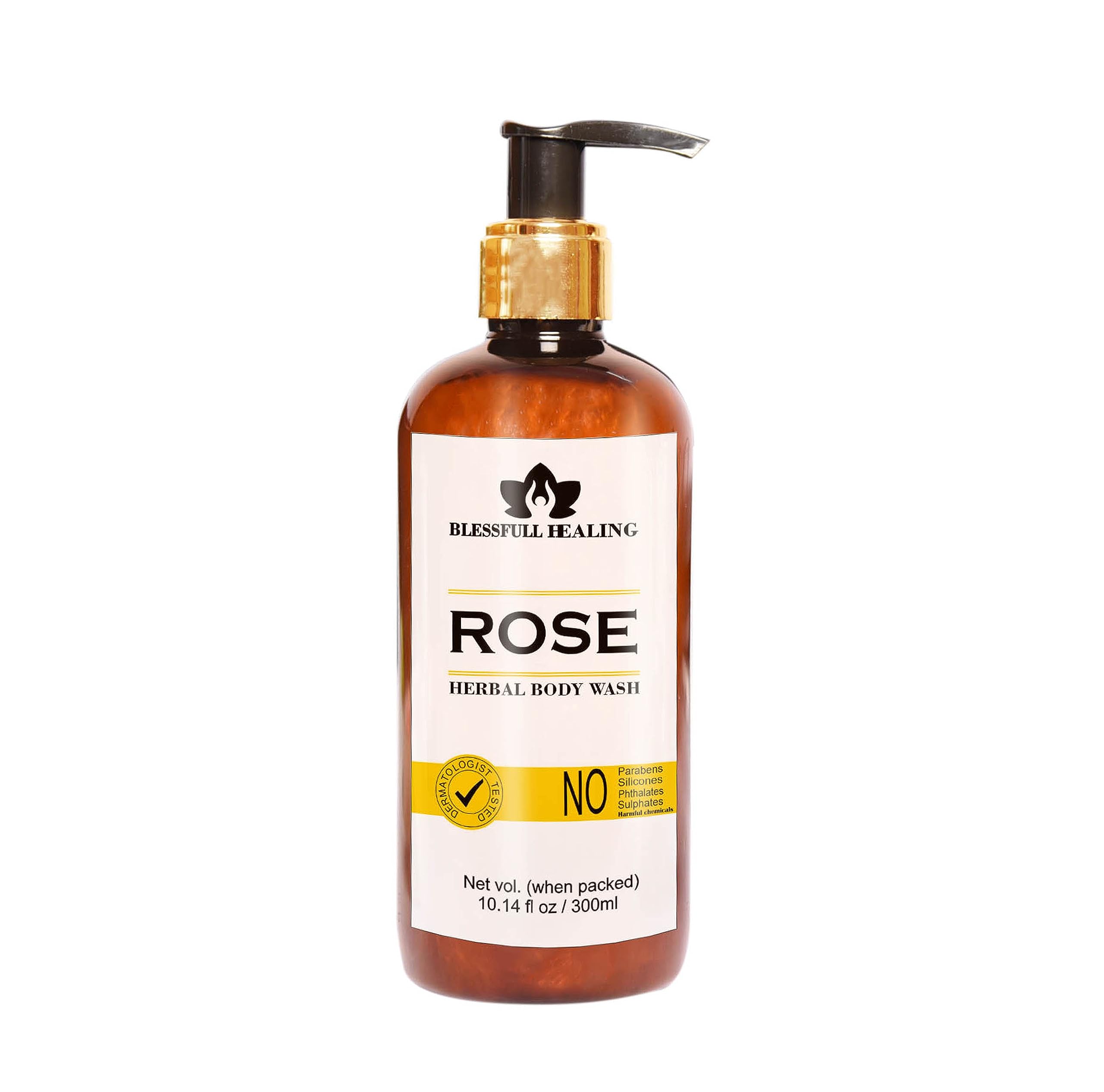 Luxury Rose Herbal Body Wash 300ml - Natural Moisturizing & Aromatherapy Shower Gel for Women & Men - Perfect for Spa, Relaxation & Gift Giving