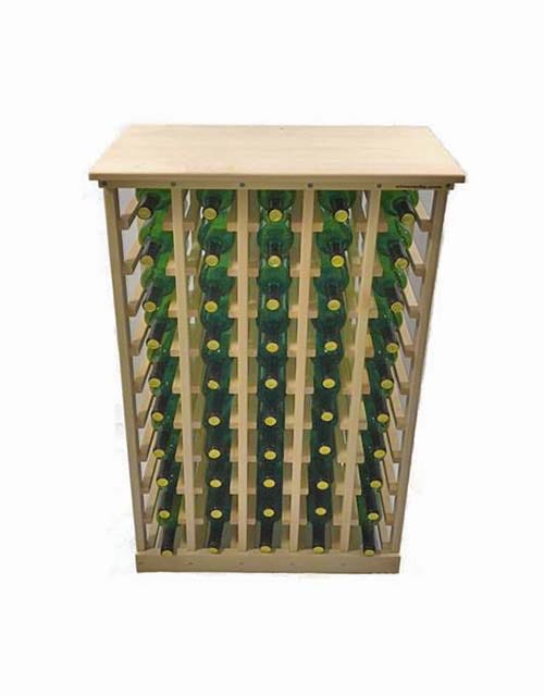 50 Pack Pine Wood Wine Bottle Holder - Rustic Tabletop Display for Wine, Liquor & Spirits - Perfect for Home Bars, Restaurants & Party Decor