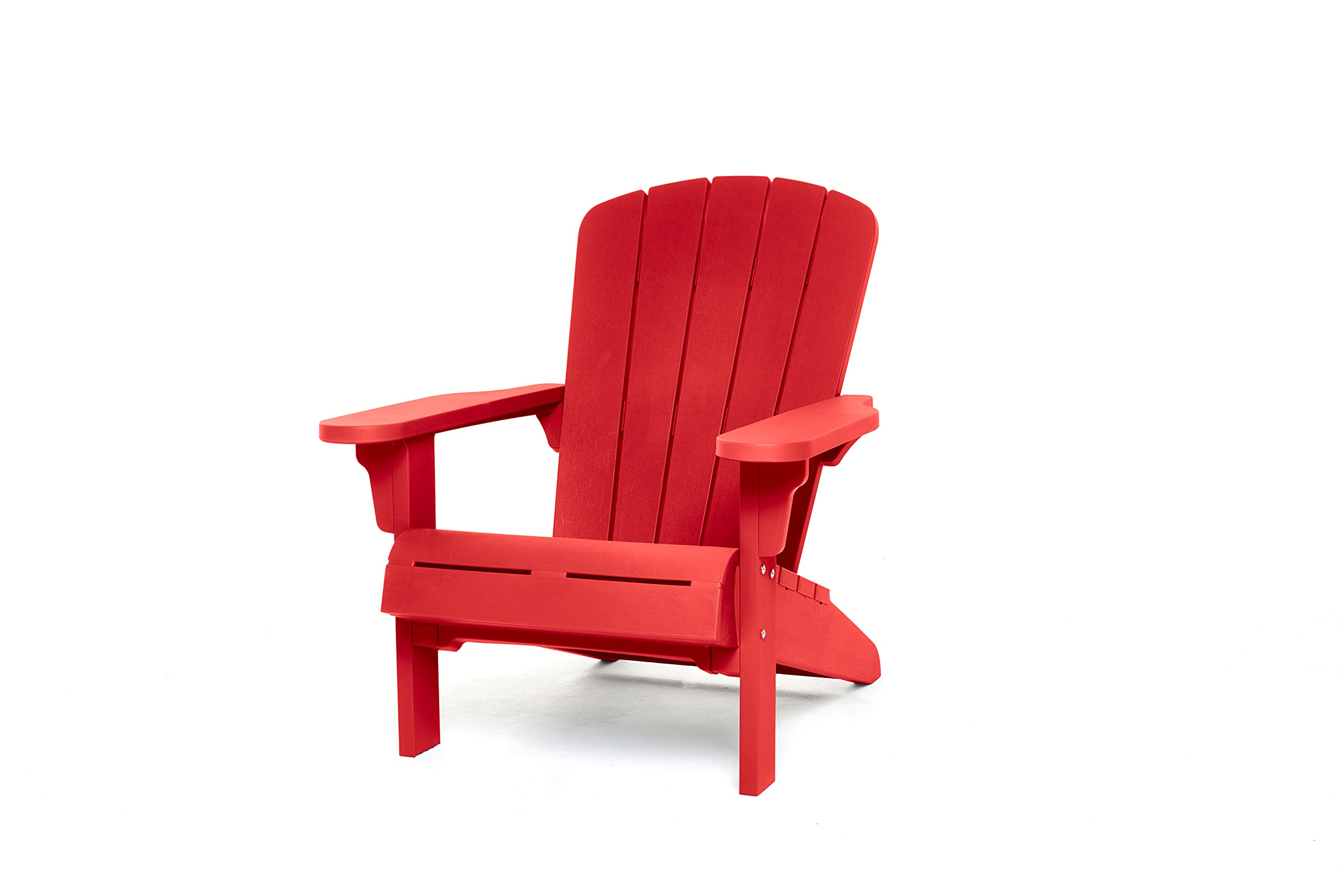 Premium Adirondack Chair - Durable Resin Outdoor Furniture, Weatherproof & Comfortable - Perfect for Patio, Poolside, Garden & Backyard Relaxation (Red) | Ideal for Lounging, Sunbathing & Outdoor Entertaining