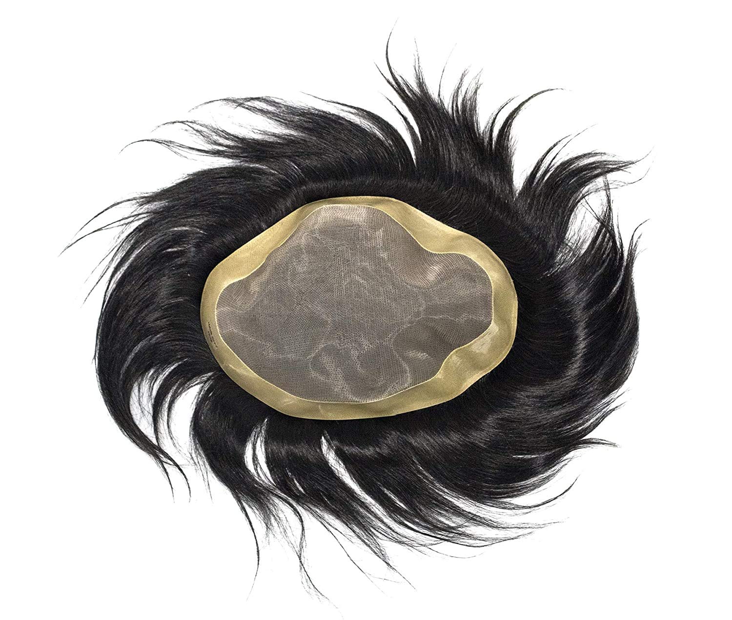 Natural Human Hair Patch for Men - 7x5 Dark Brown Hairpiece with Free Clips, Wig Tape & Hair Brush | Thinning Hair Solution for Bald Spots & Receding Hairline | Perfect for Daily Wear, Work & Social Events