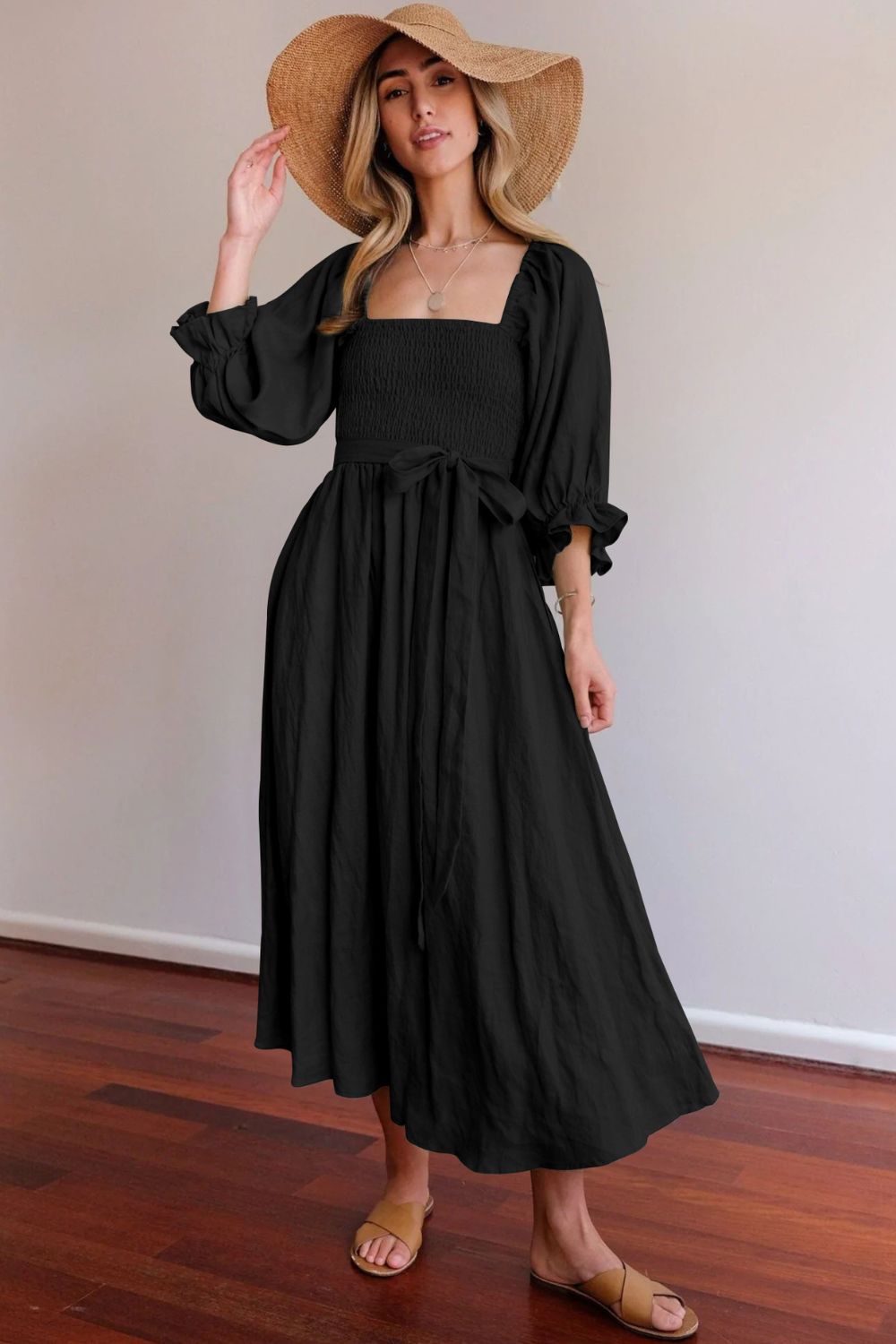 Elegant Flounce Vacation Maxi Dress for Women - Summer Beach Wedding Party Dress | Perfect for Tropical Getaways, Resort Wear & Special Occasions