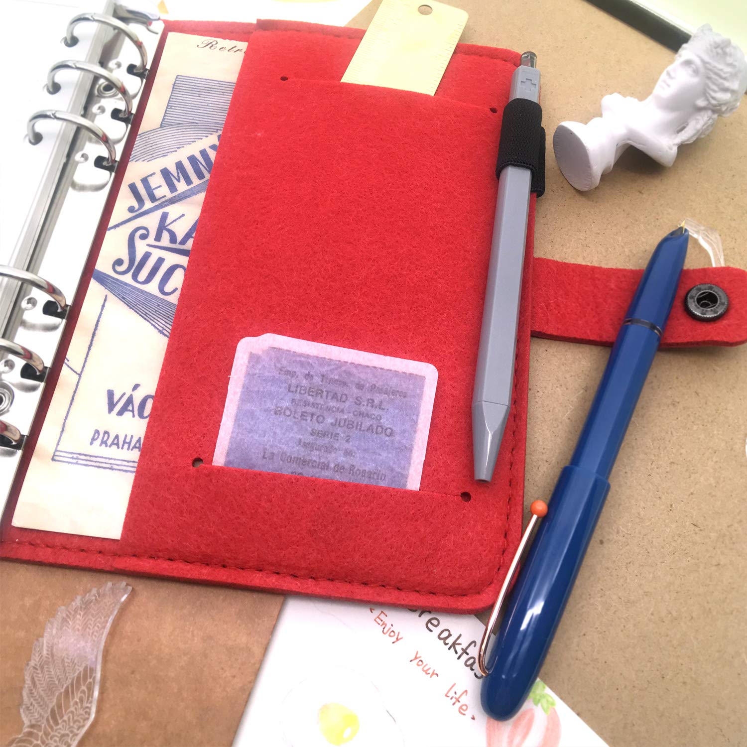 A6 Marigold Felt Binder for Office & School Use