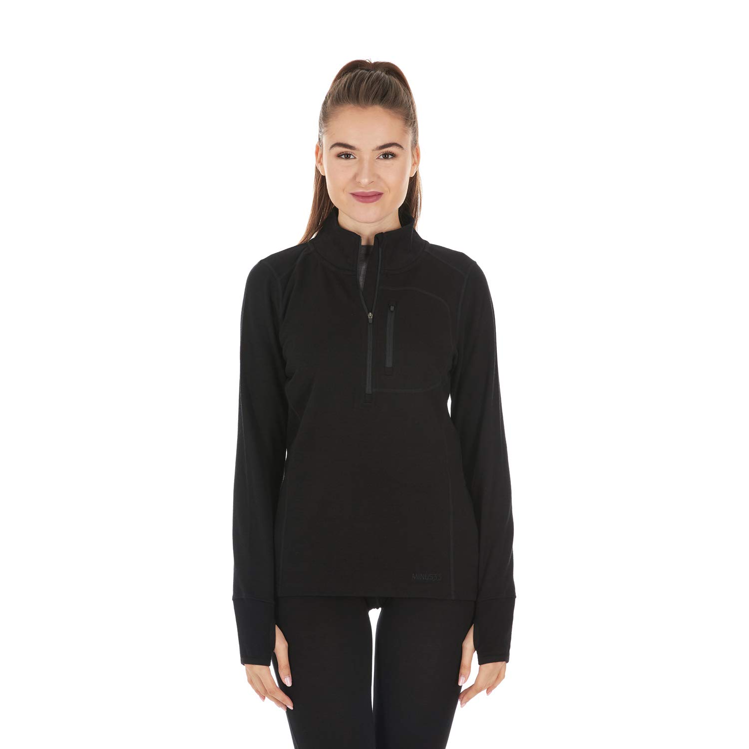 100% Merino Wool Women's Quarter Zip Sweater - Expedition Weight Thermal Base Layer for Hiking & Outdoor Activities | Moisture Wicking & Odor Resistant Winter Pullover for Camping, Skiing & Cold Weather Adventures