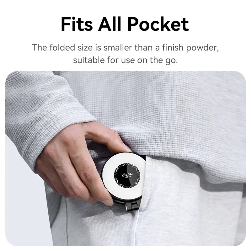 Ulanzi LM19 MagSafe LED Selfie Ring Light with Adjustable Brightness - Perfect for iPhone Photography, YouTube Videos & TikTok Content Creation