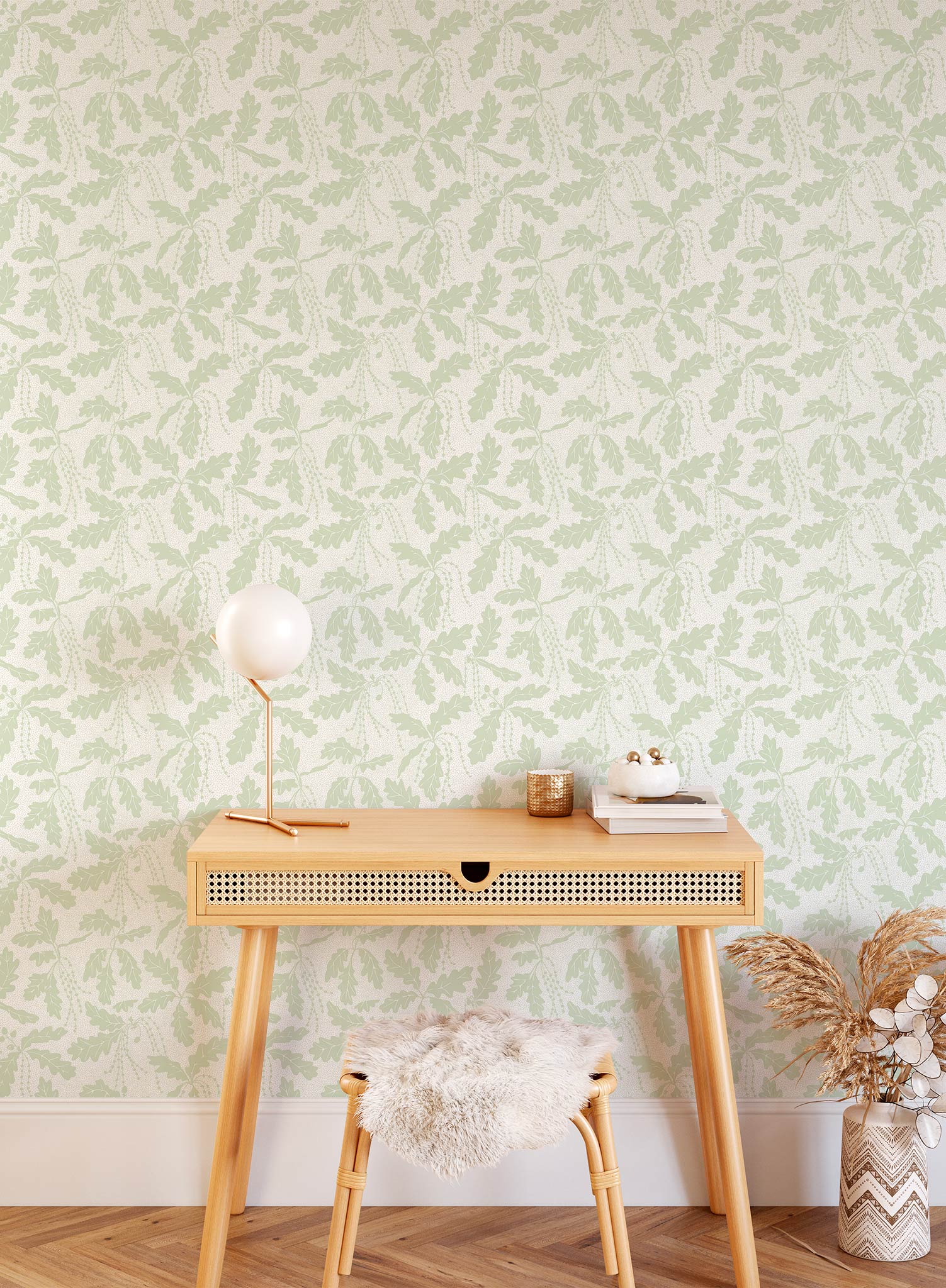 Premium Oak Catkin Wallpaper - Natural Wood Grain Peel and Stick Wallpaper for Home Decor | Perfect for Living Room, Bedroom & Office