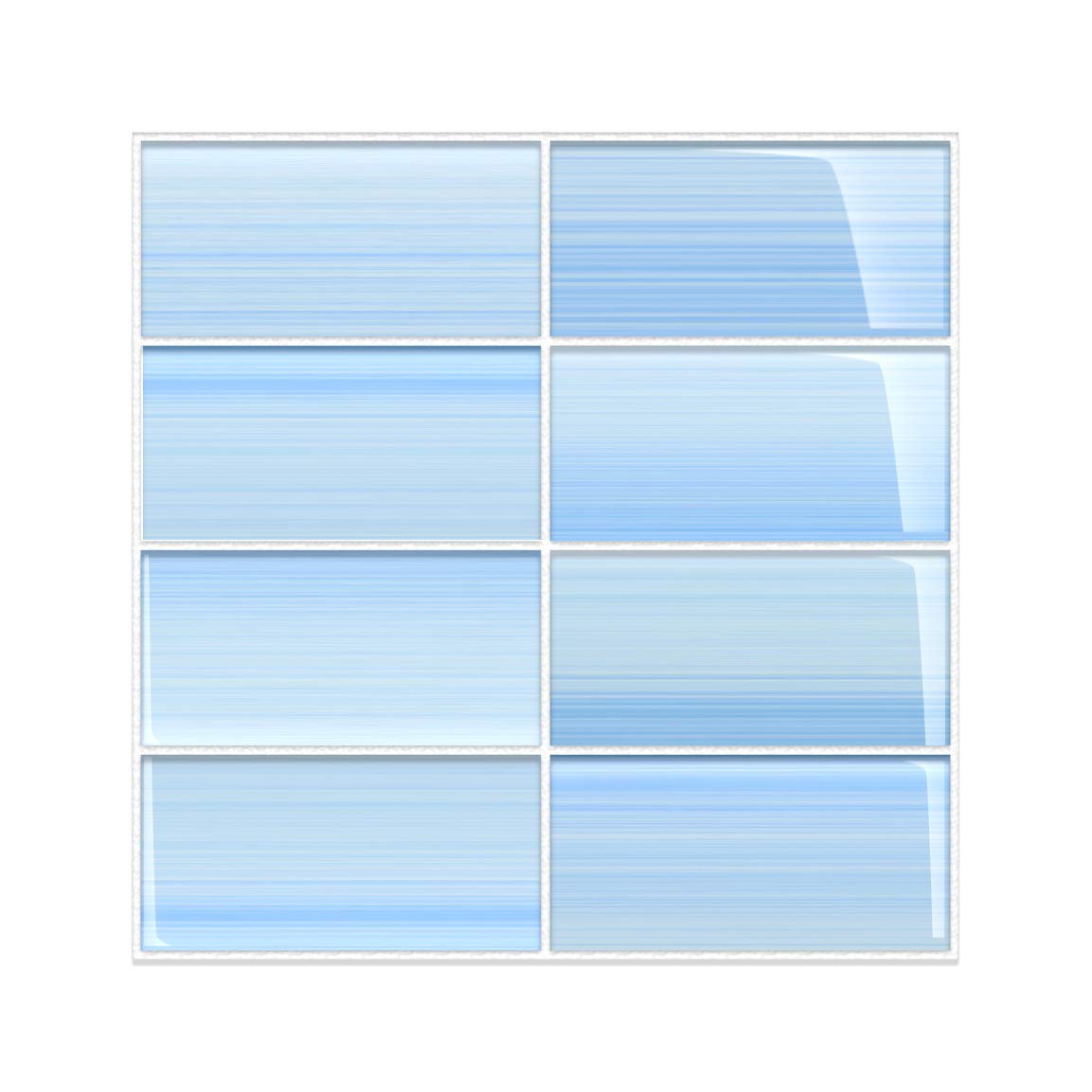 Big Blue Glass Tile - Premium Mosaic for Kitchen Backsplash & Shower Walls - Waterproof & Stain-Resistant - Perfect for Bathroom Renovation & Home Decor - Free Sample Available