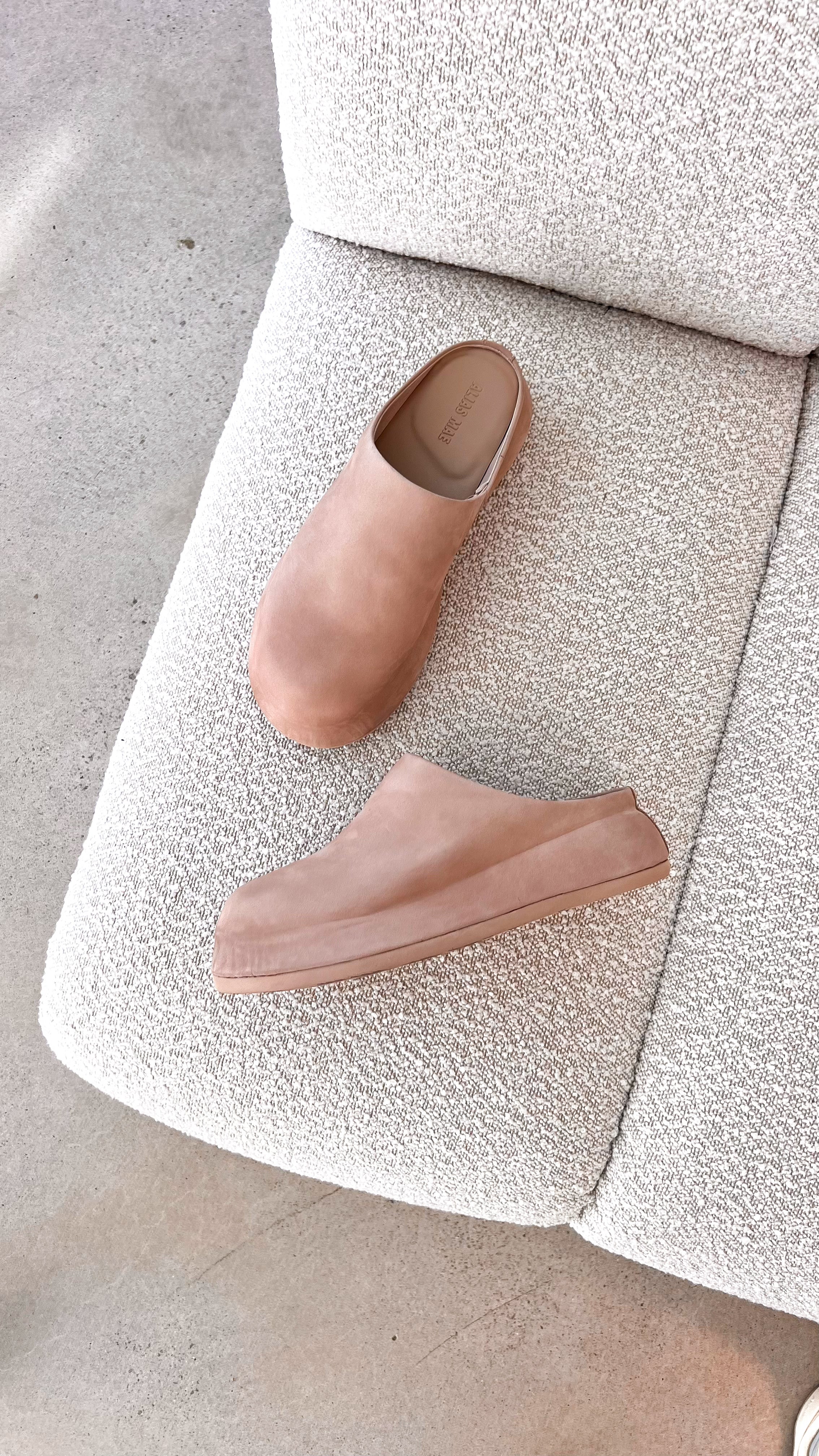Alias Mae Phoebe Slide Sandals - Cream Nubuck Leather Comfortable Slides for Women | Perfect for Beach, Poolside, and Summer Casual Wear