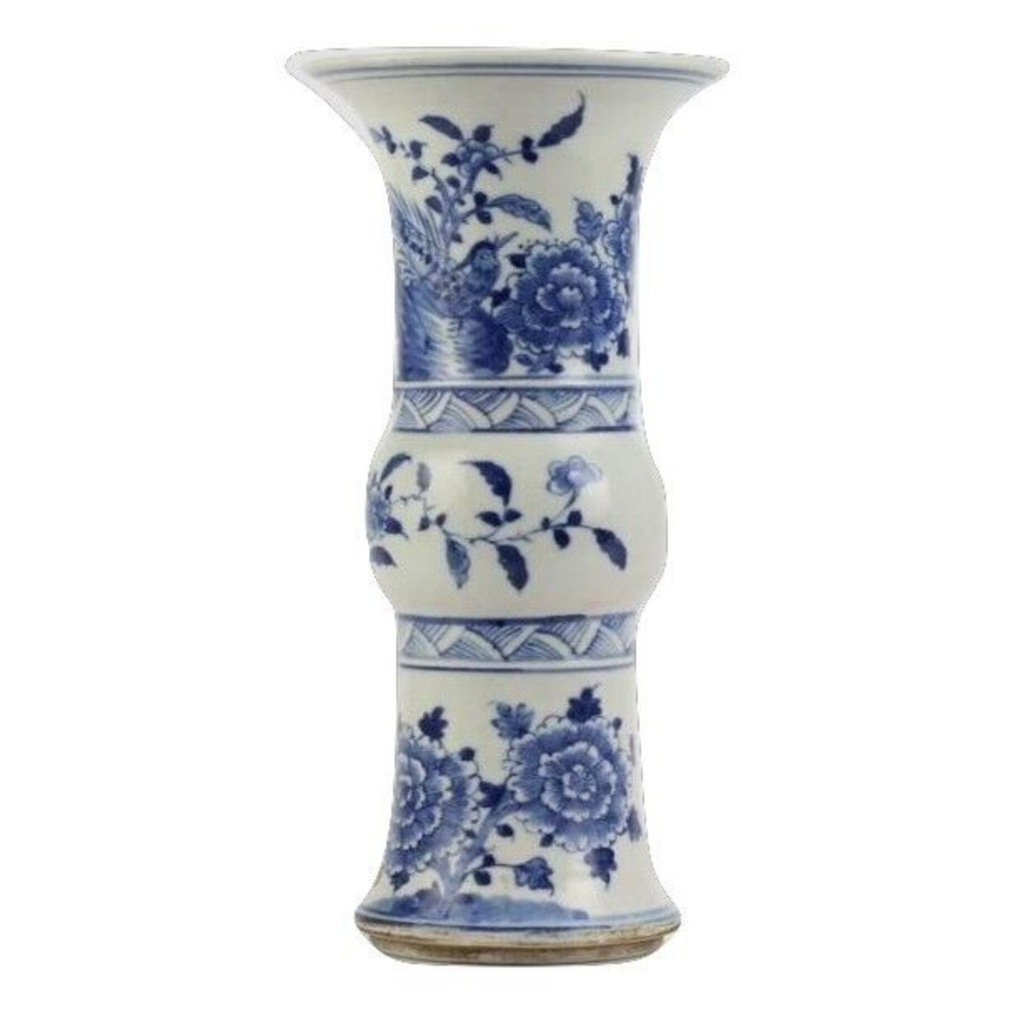 Elegant Bird and Floral Trumpet Vase - Handcrafted Ceramic Home Decor for Wedding Centerpieces, Dining Table Decorations & Gift Ideas