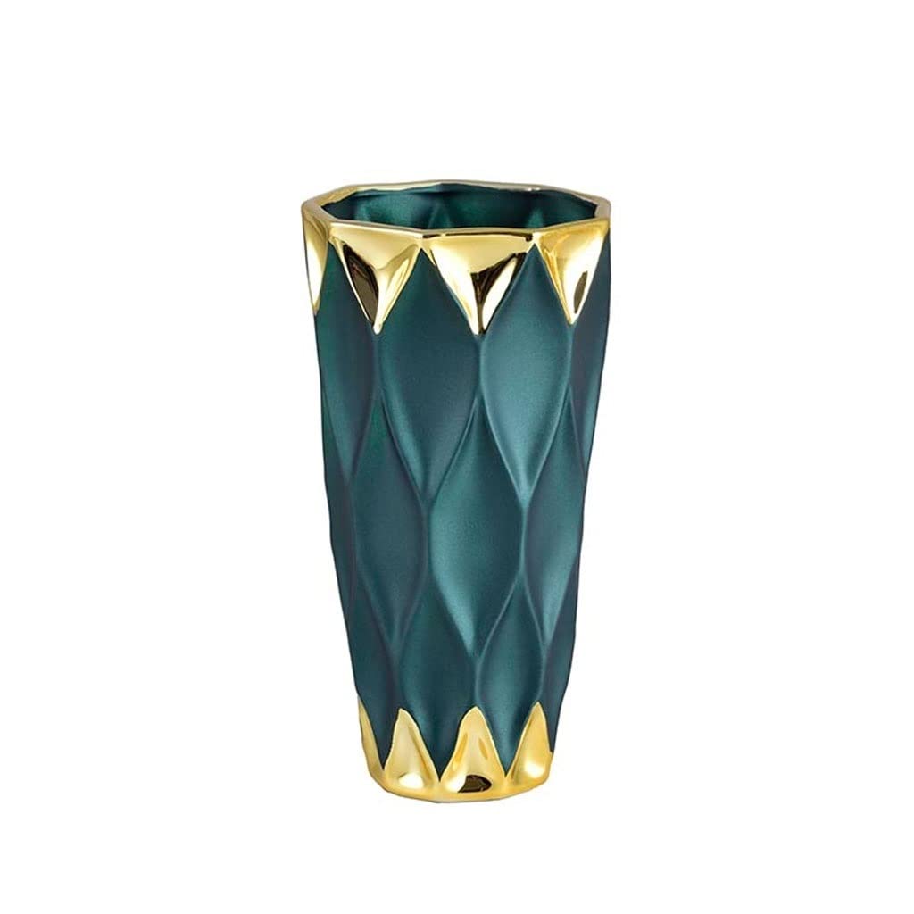 YYDS Modern Nordic Ceramic Vase - 13.5x25x9cm Luxury Home Decor for Living Room, Wedding Centerpiece & Gift - Elegant Flower Vase for Tabletop Decorations, Housewarming & Special Occasions