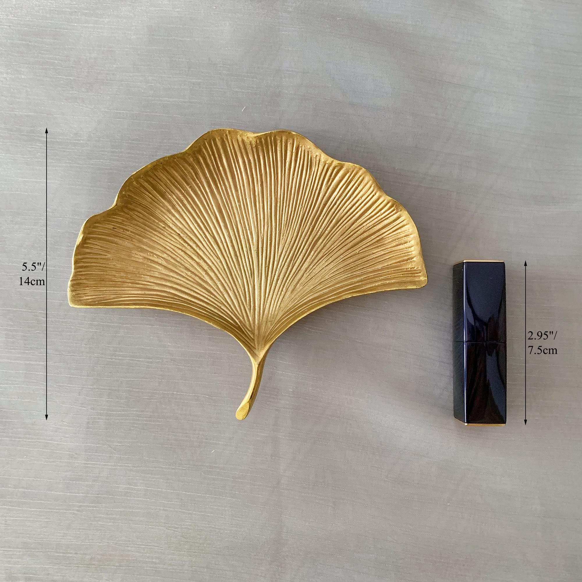 Leaf-Shaped Metal Jewelry Dish - Elegant Ring Holder & Jewelry Organizer Tray for Dresser - Perfect Christmas, Birthday, Wedding Gift for Women - Great for Home Decor, Vanity Organization & Gift Giving
