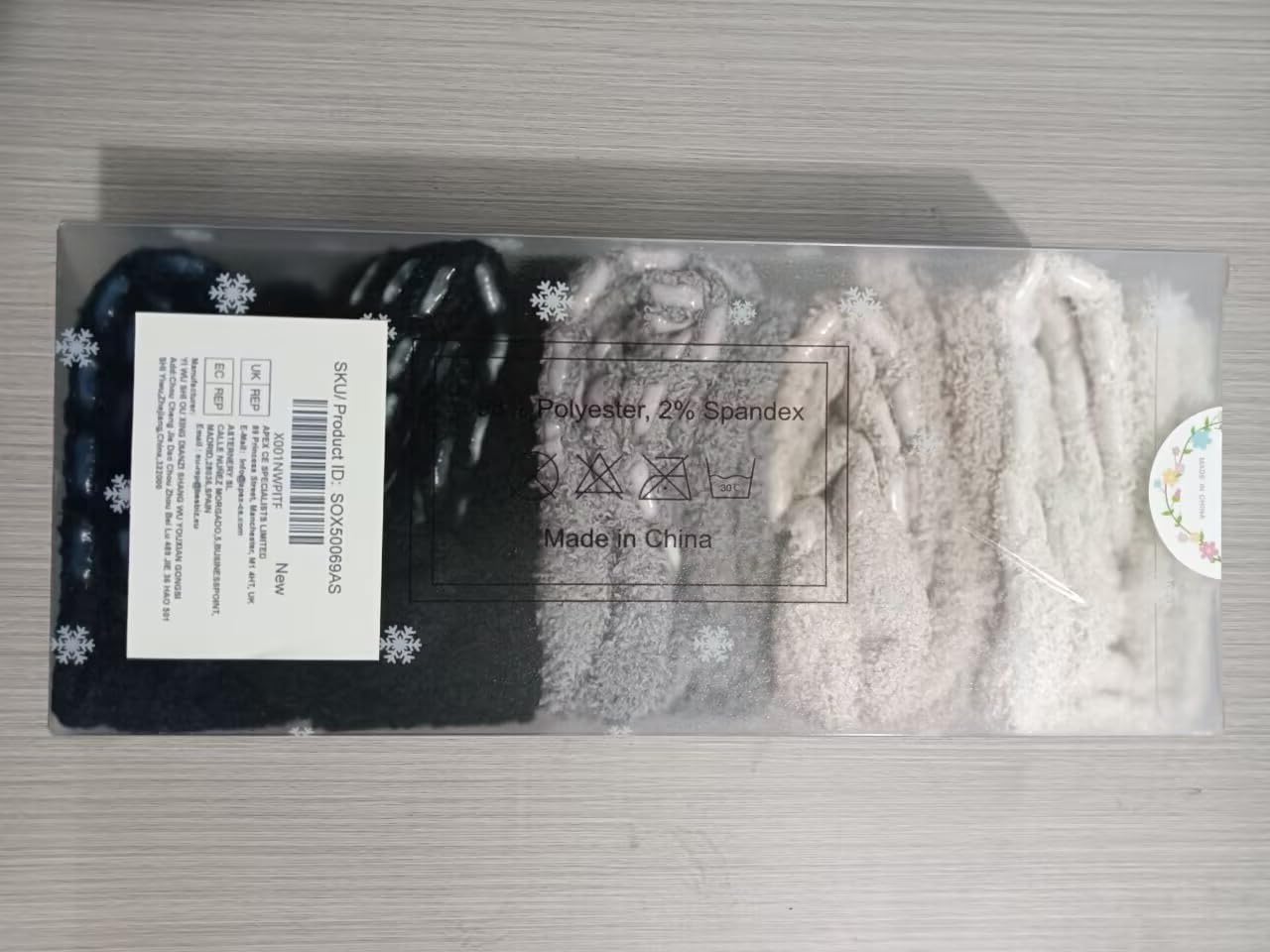 **Women's Fluffy Non-Slip Slipper Socks - 5/6 Pairs Warm Winter Fuzzy Socks with Grips for Women & Girls - Ultra Soft Cozy Home Sleeping Socks for Cold Nights & Relaxation**