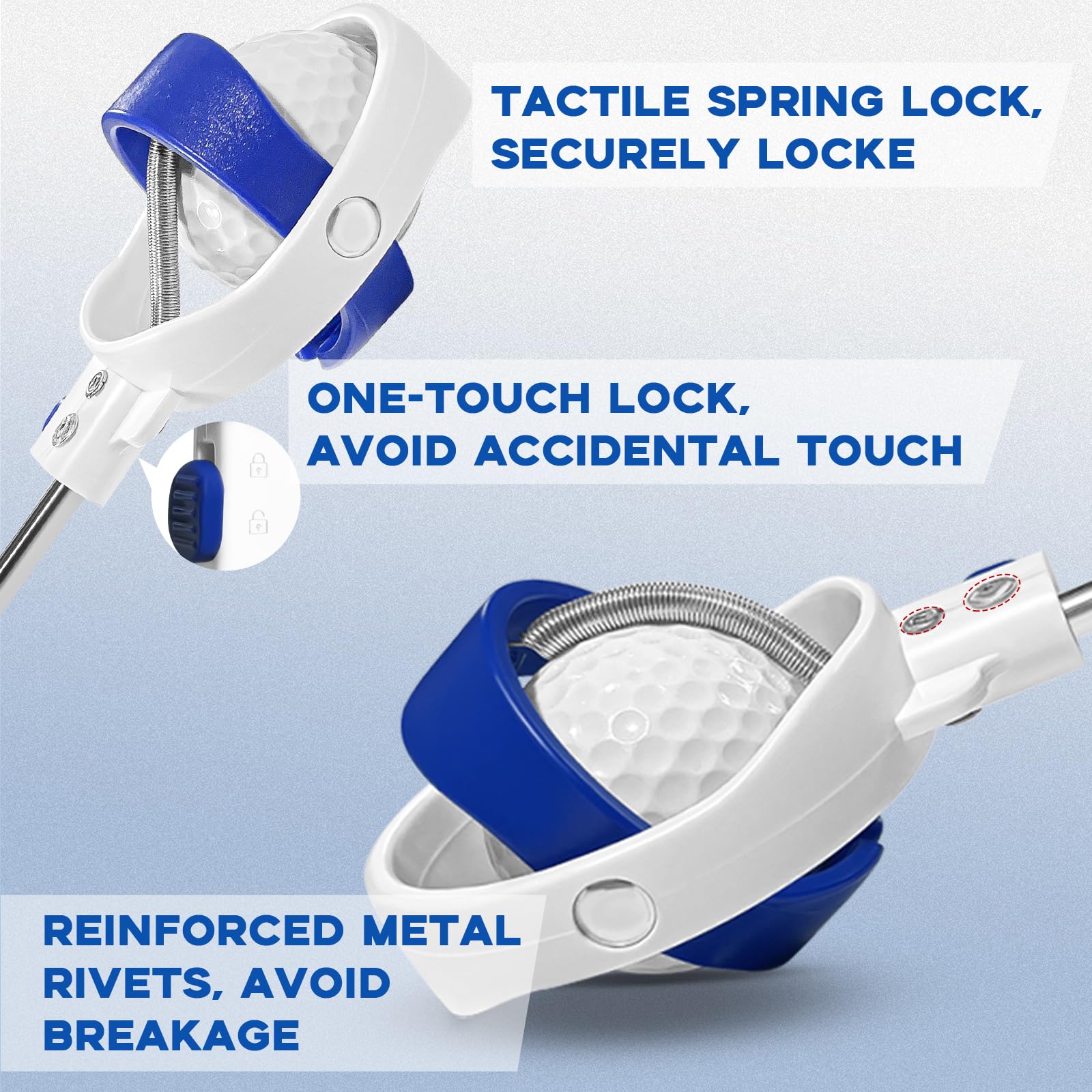 **Premium Telescopic Golf Ball Retriever – 7/9/12/15 Ft Stainless Steel & Lightweight Aluminum Alloy – Water & Bush Retrieval – Ideal Golf Gift & Accessory for Courses & Practice Ranges**