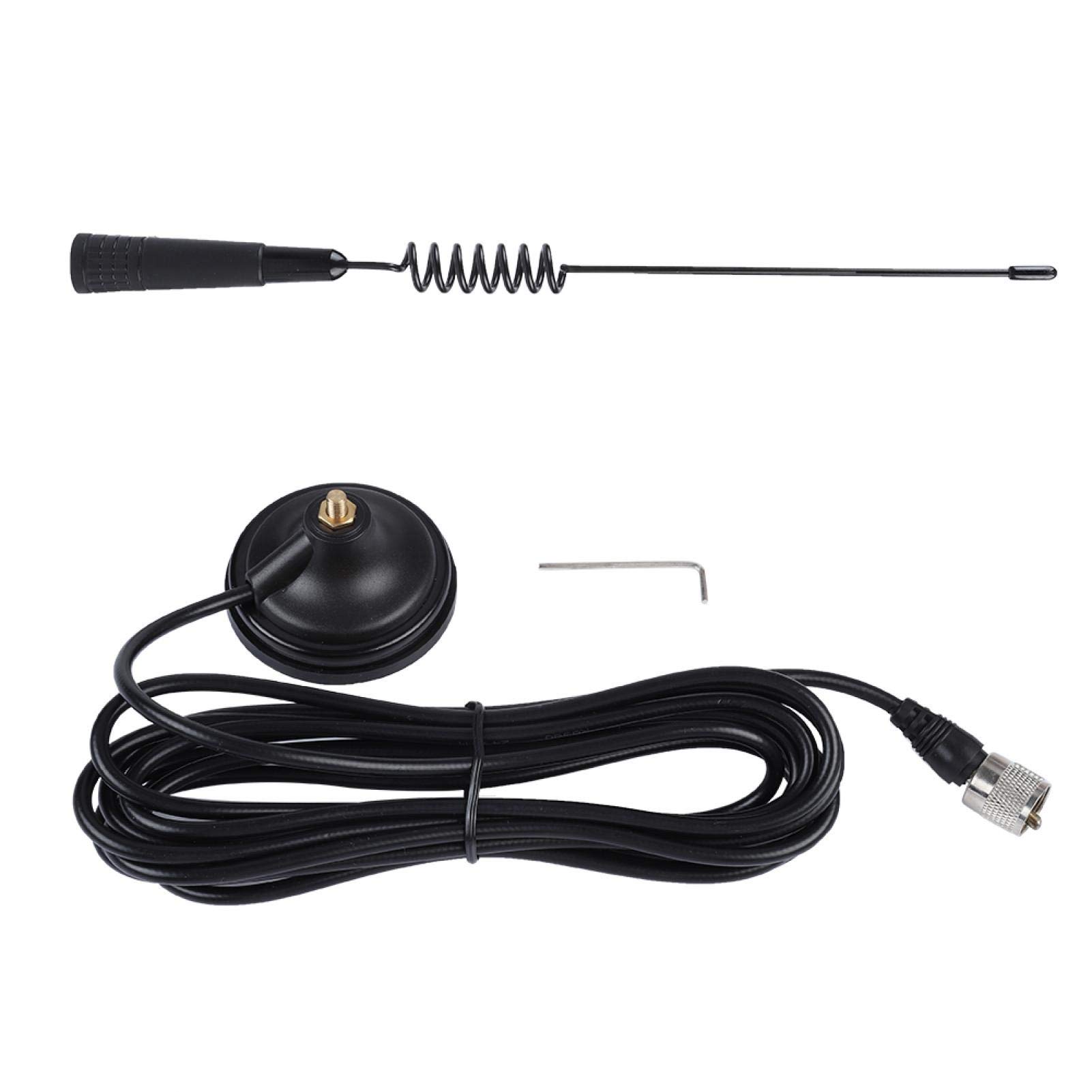 Emoshayoga High Gain CB Radio Antenna 26MHz with Magnetic Base - 4m/4.4yd Extension Cord for Truckers & Maintenance Staff - Universal Fit for CB Radios in Vehicles, Workshops & Emergency Communications