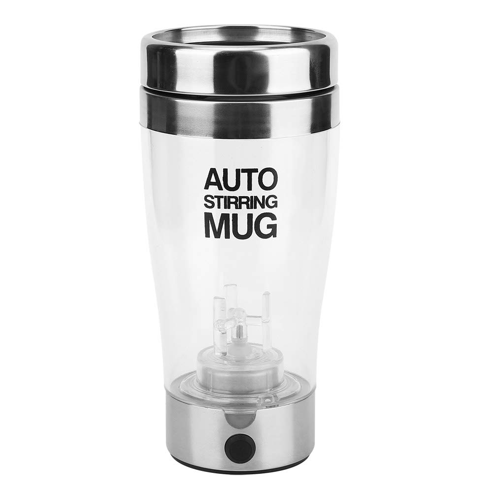 HelloCreate Electric Stirring Coffee Mug - Self Mixing Travel Mug with Rechargeable Battery, Perfect for Home, Office & Camping - Ideal for Coffee, Tea & Hot Chocolate Lovers