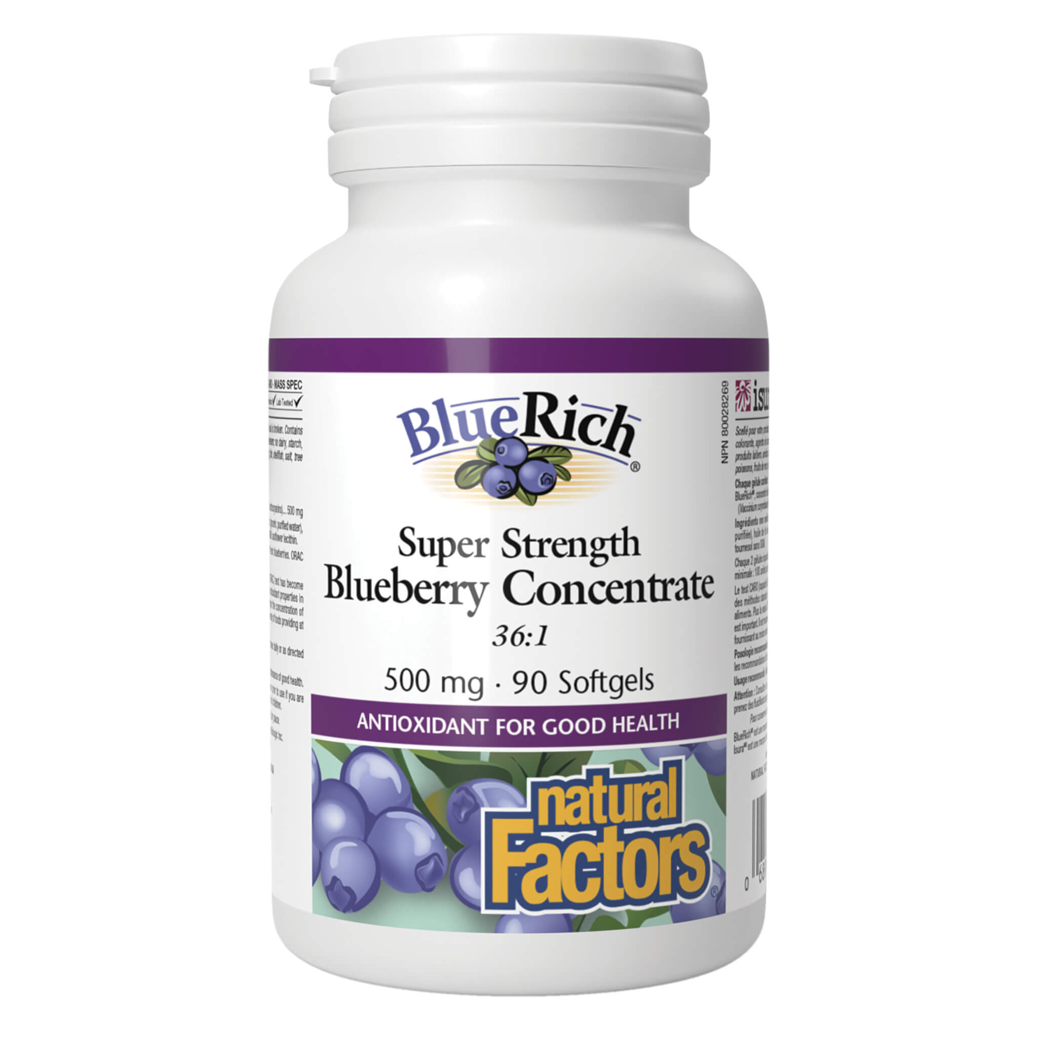 BlueRich Super Strength Blueberry Concentrate 500mg - Premium Antioxidant Supplement for Immune Support & Energy Boost - Perfect for Smoothies, Yogurt & Healthy Recipes