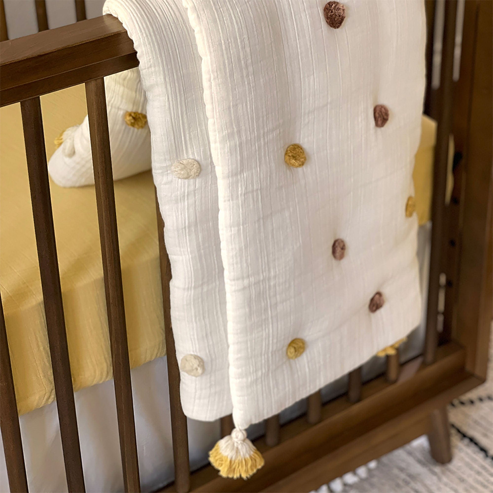 Soft Organic Cotton Fitted Crib Sheet for Baby Crib - Breathable & Hypoallergenic Nursery Bedding - Perfect for Newborns, Infants & Toddlers - Ideal for Daycare, Nursery or Home Use