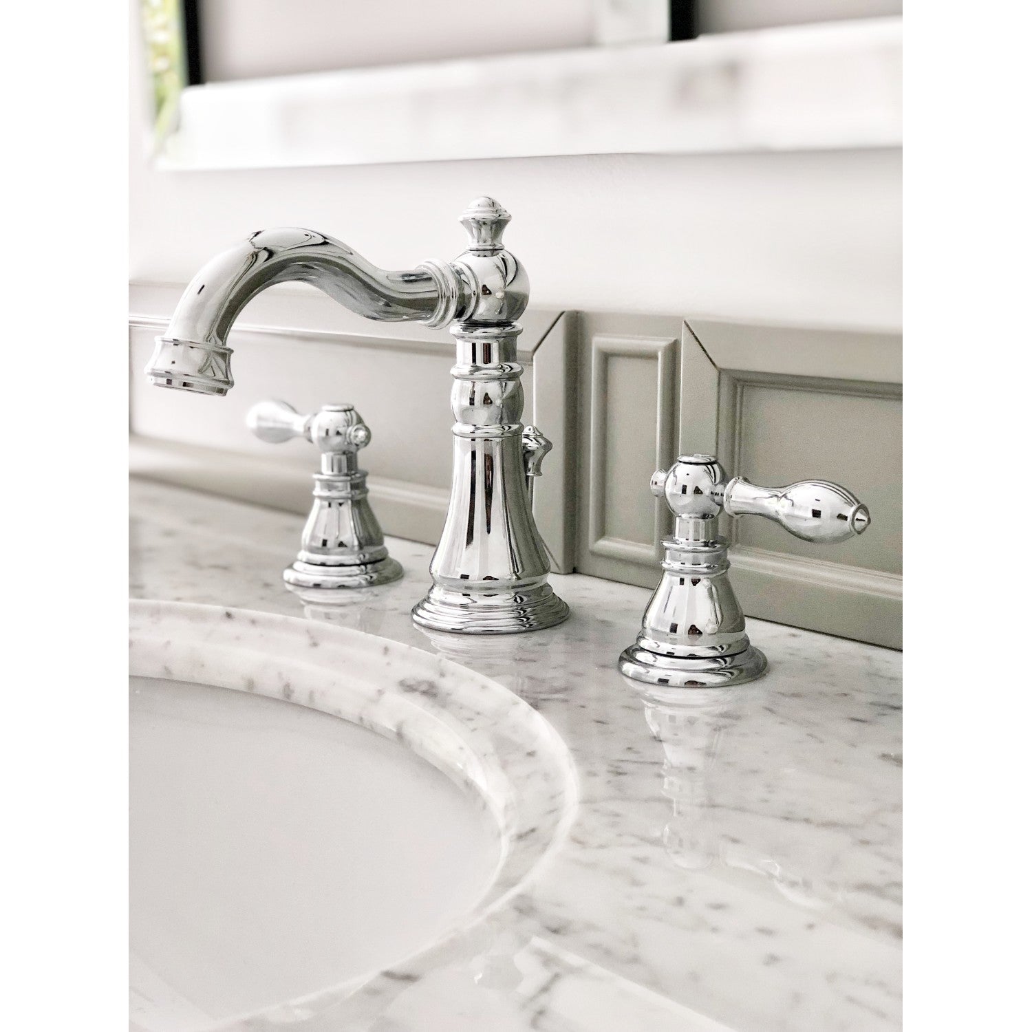 American Classic FSC1971ACL 3-Hole Widespread Bathroom Faucet with Pop-Up Drain - Polished Chrome Finish - Perfect for Modern Bathroom Renovations & Vanity Upgrades